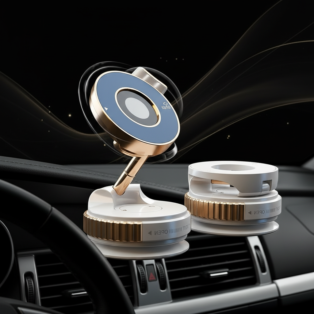 Vacuum Magnetic Car Phone Holder 360°