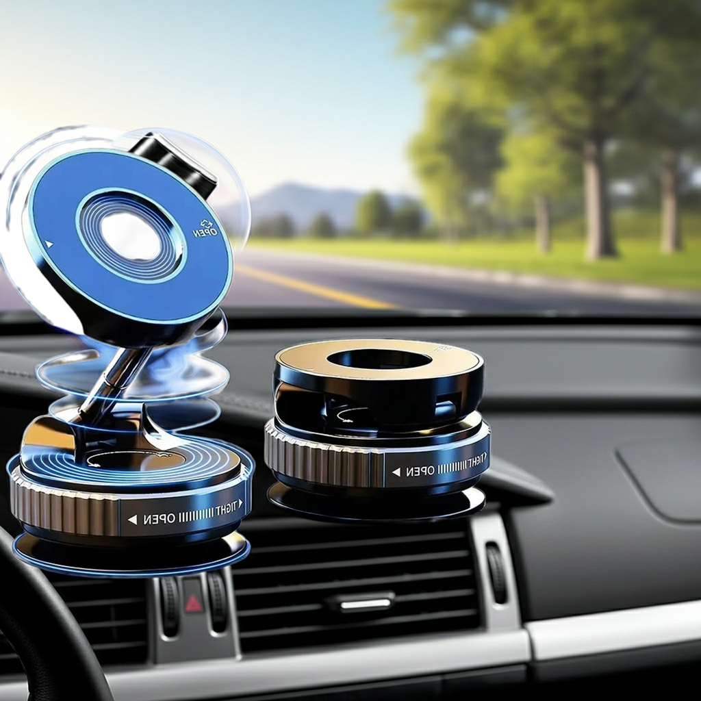 Vacuum Magnetic Car Phone Holder 360°