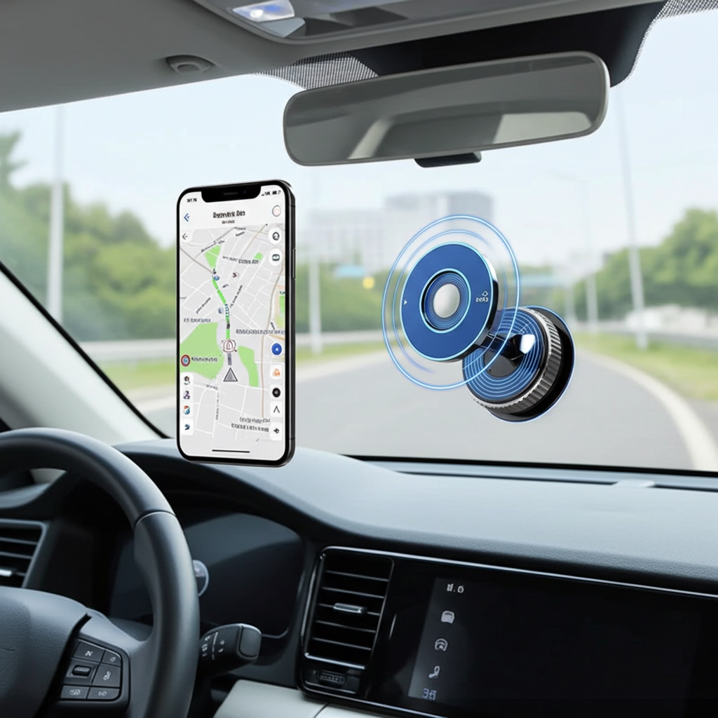 Vacuum Magnetic Car Phone Holder 360°