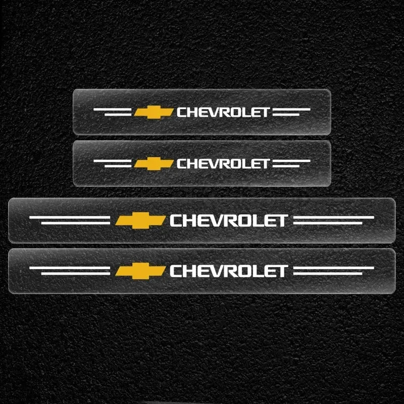 Car Stickers Door Edge Protector Car Door Sill Sticker Anti Scratch For Chevrolet Silverado Impala Malibu Equinox Cruze Camaro