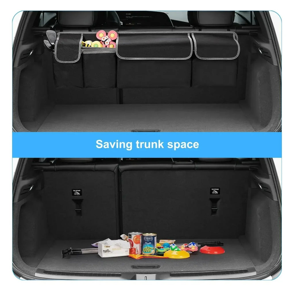 Car Trunk & Backseat Organizer Bag — 90cm Oxford, 4 Pockets, Universal Fit