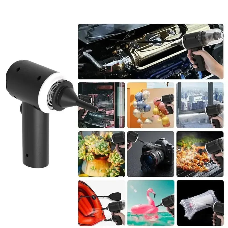 9000Pa Wireless Car Vacuum Cleaner — 120W, 1200mAh, 25 Min, Wet & Dry
