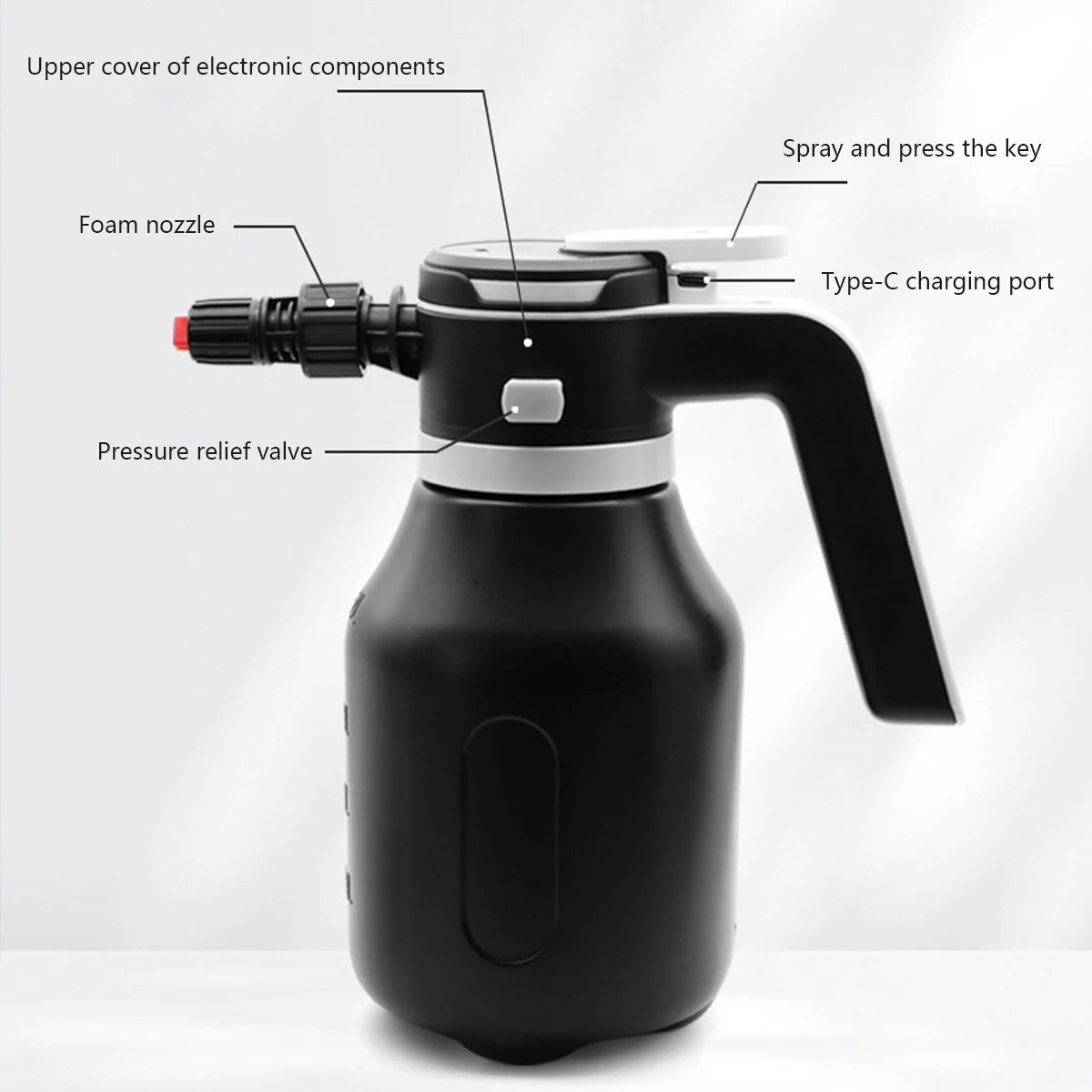 2L Portable Electric Pressure Washer with Foam Cannon
