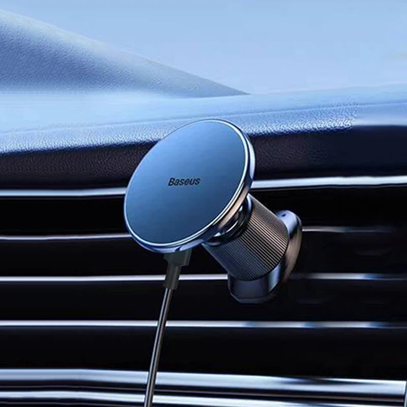 Baseus 15W Magnetic Wireless Car Charger & Phone Holder for iPhone