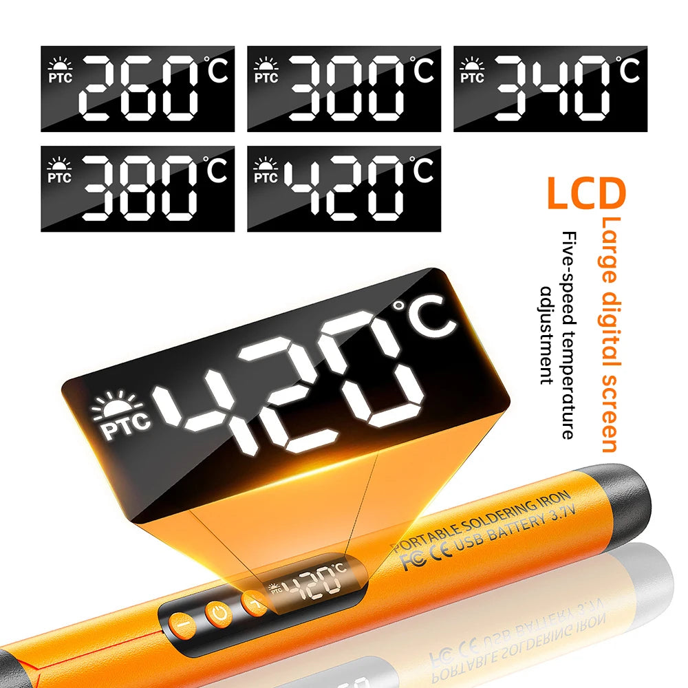 Aideepen C200S cordless soldering iron and replacement tips — product image 2
