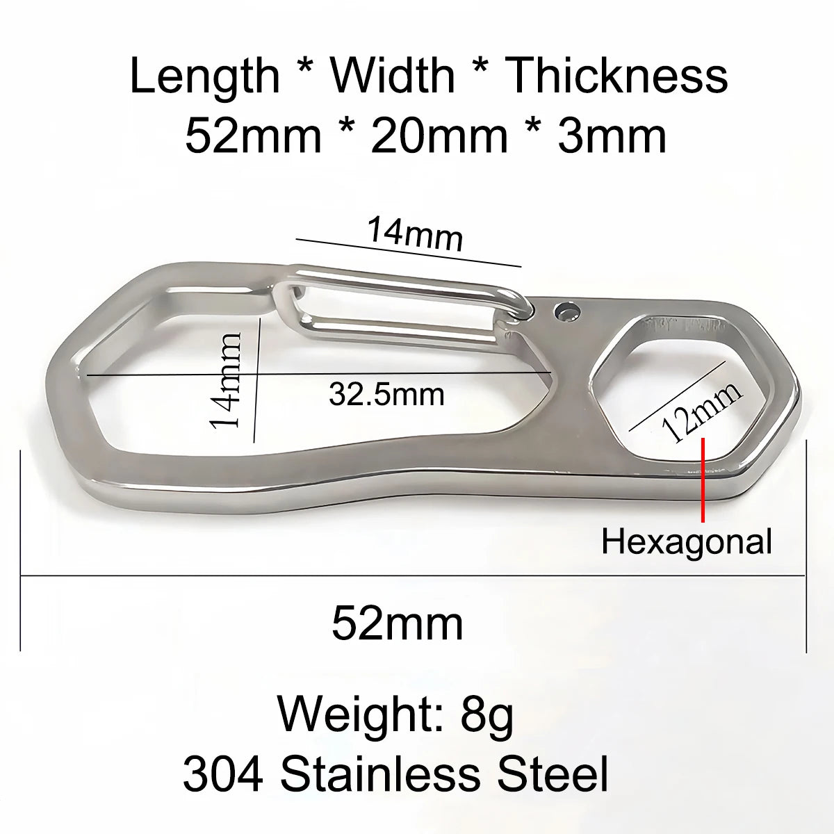 1-3PCS Stainless Steel Keychain Carabiner Lobster Clasp Buckle Outdoor Camping Spring Snap Hooks Dog Chain Key Chain Tool Clips