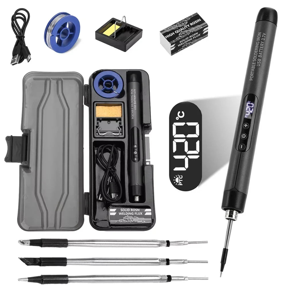 Aideepen C200S cordless soldering iron and replacement tips — product image 1