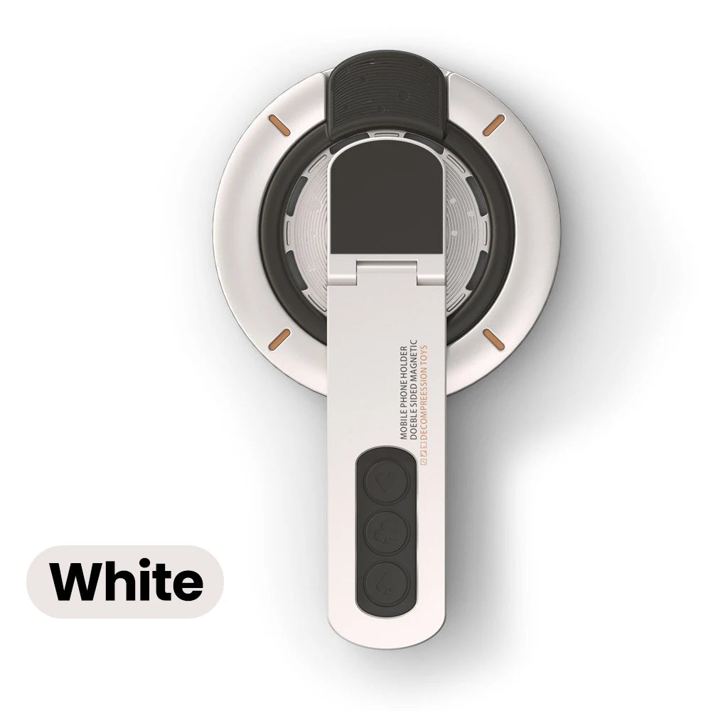 3-in-1 Magnetic Finger Ring Holder Rotate Double-Sided Magnetic Phone Stand for iPhone 17 16 15 14 13 12 MagSafe