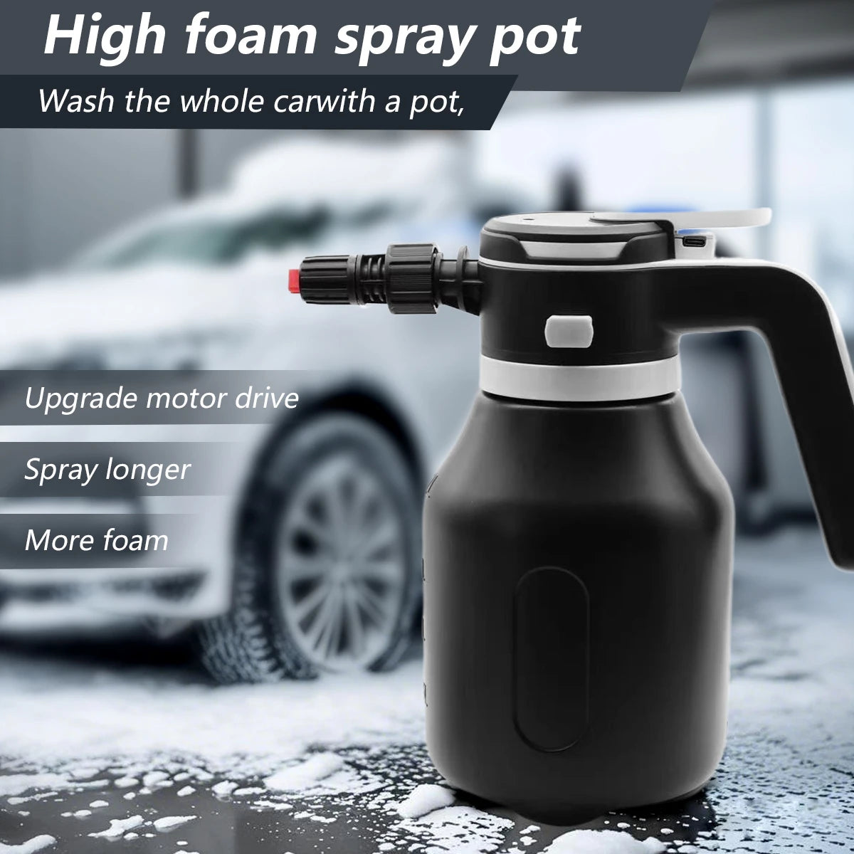 2L Portable Electric Pressure Washer with Foam Cannon