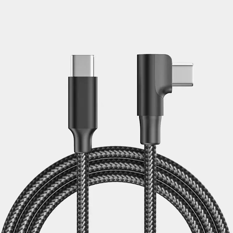 100-W-USB-C-auf-USB-C-PD-Schnellladekabel mit 90°-Winkelstecker für iPhone 15 Pro Max, Xiaomi, Huawei, MacBook und iPad