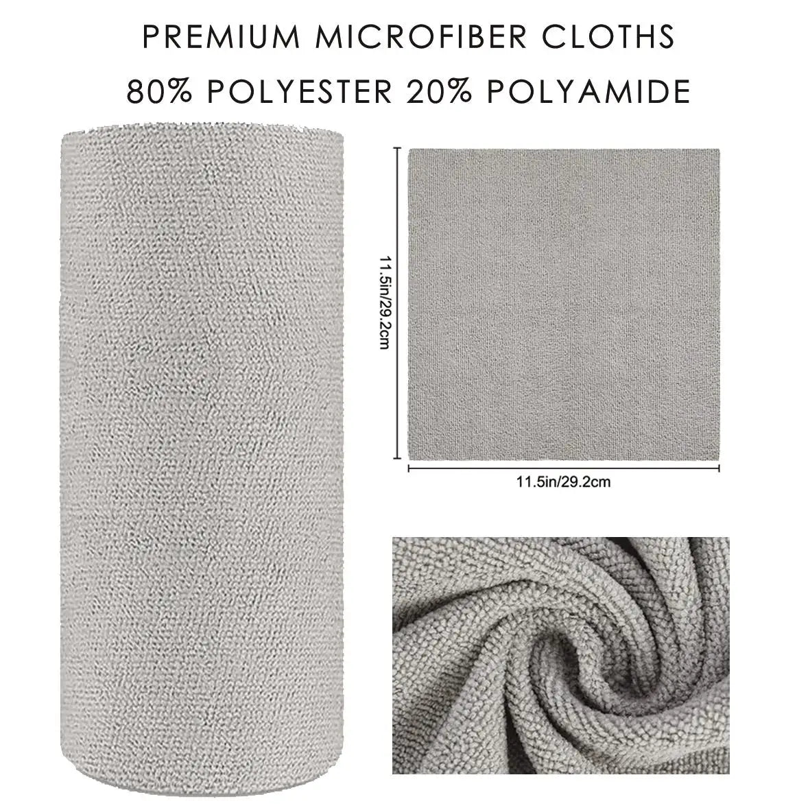 Torchons en microfibre, lot de 50, réutilisables et détachables, pour la cuisine, la maison et le garage.