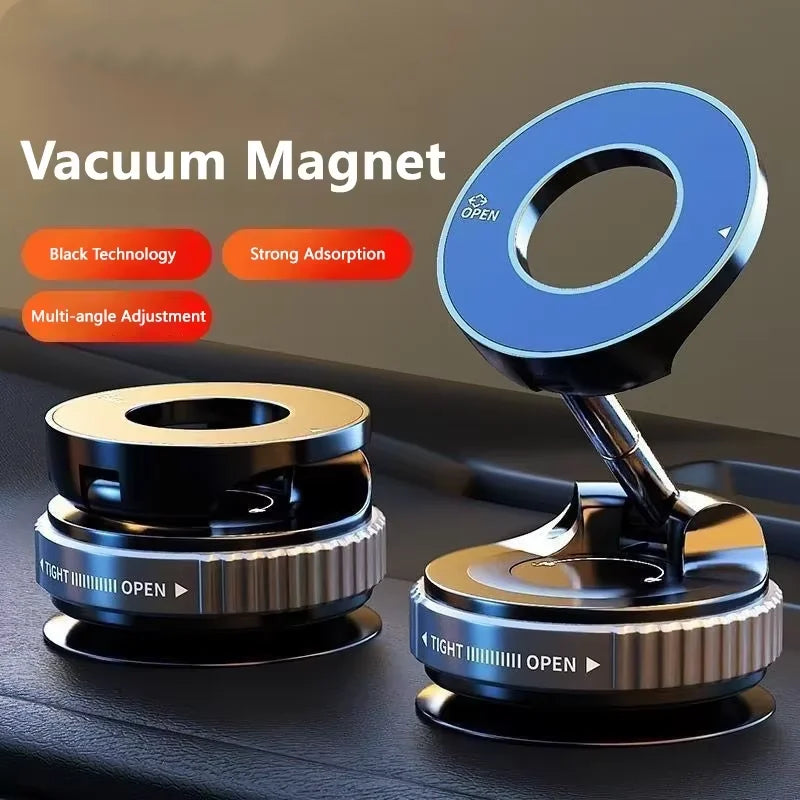 Support magnétique puissant pour téléphone, pliable, réglable à 360°, avec ventouse pour voiture, compatible iPhone et diffusion en direct.