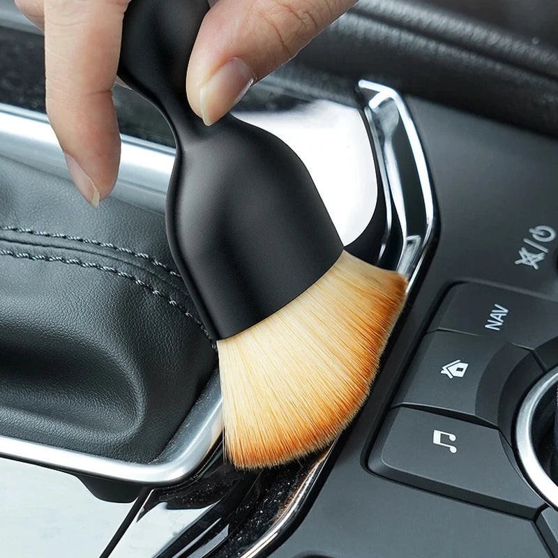 Car Air Vent Cleaning Brush with Case - Soft Detailing Tool for Interior Dusting