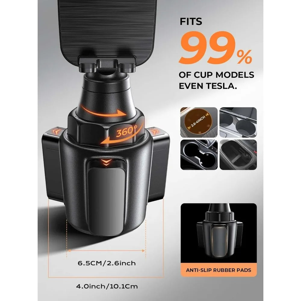 Cup Holder Car Phone Mount 360° Adjustable