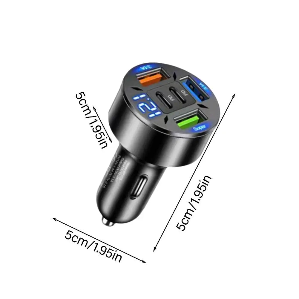 250W 5-Port Car Charger PD QC3.0