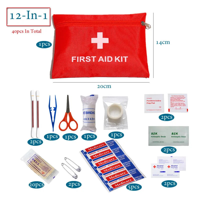 50pcs Car Emergency First Aid Kit for Travel & Family
