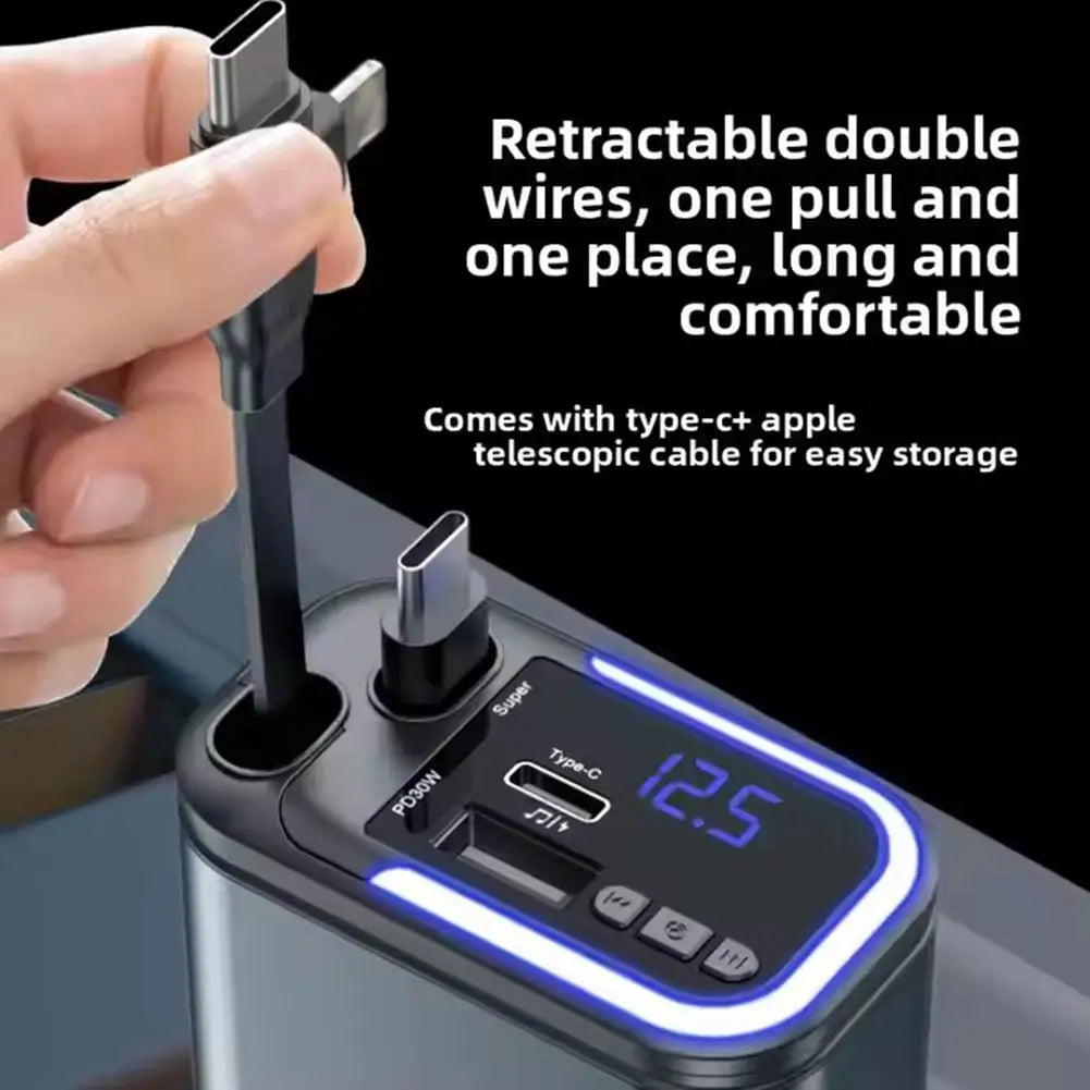 Car charging accessory with ambient light product illustration