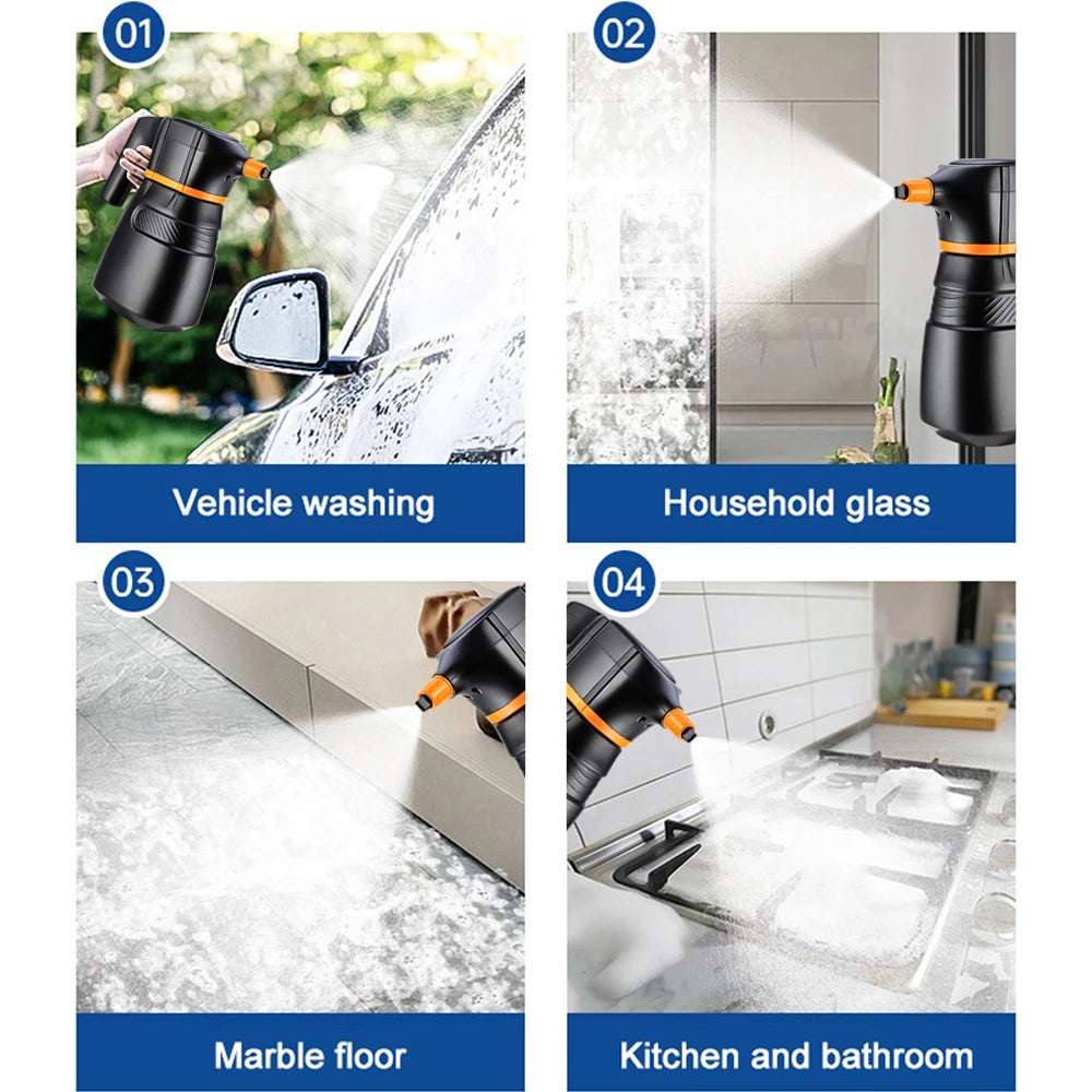 2L Electric Foam Sprayer – Car Wash Snow Cannon, Battery Powered