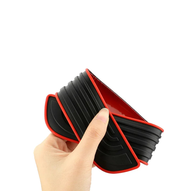 4-Piece Rubber Car Door Sill Protectors - Anti-Scratch Guards for Universal Fit