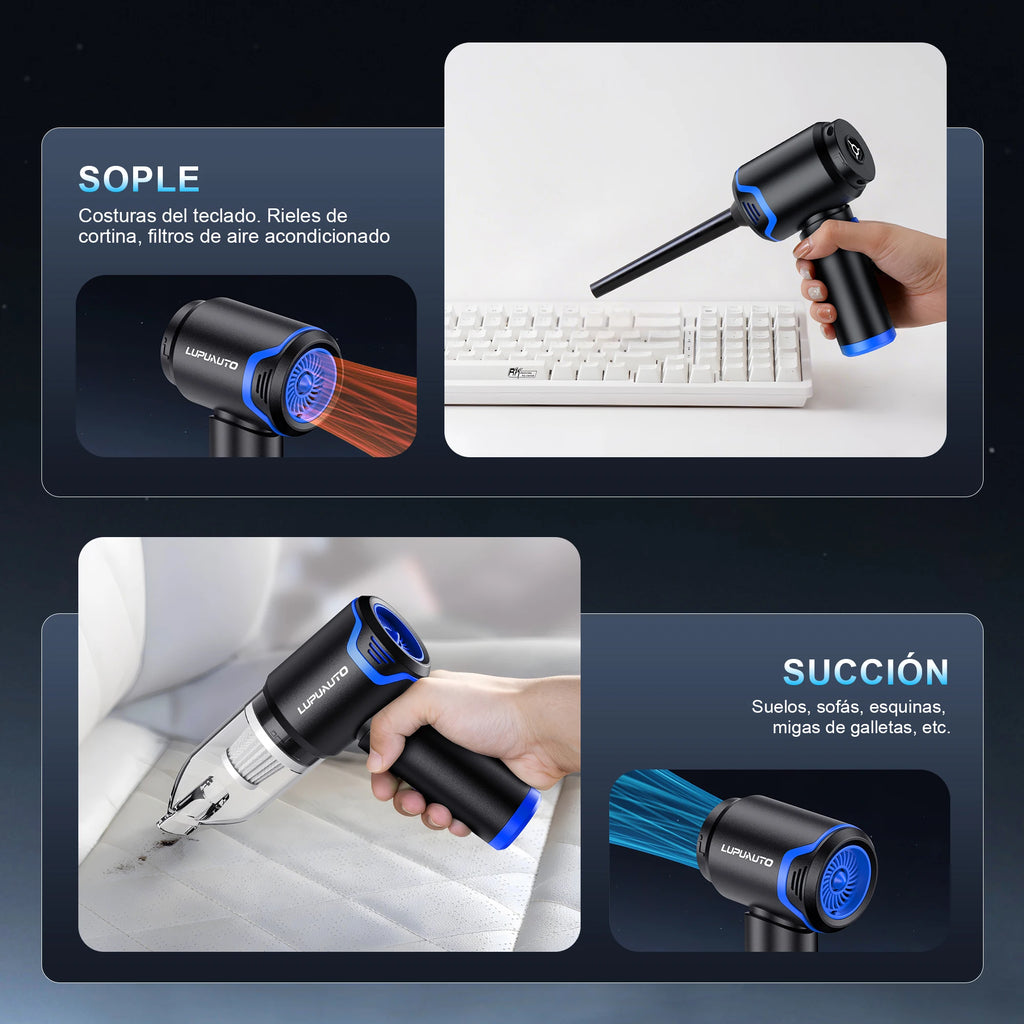 12000Pa Wireless Car Vacuum Cleaner — 4-in-1, 60000RPM