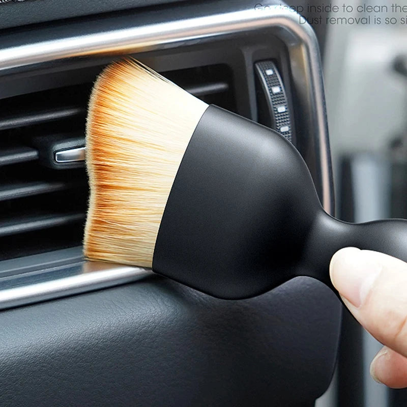 Car Air Vent Cleaning Brush with Case - Soft Detailing Tool for Interior Dusting