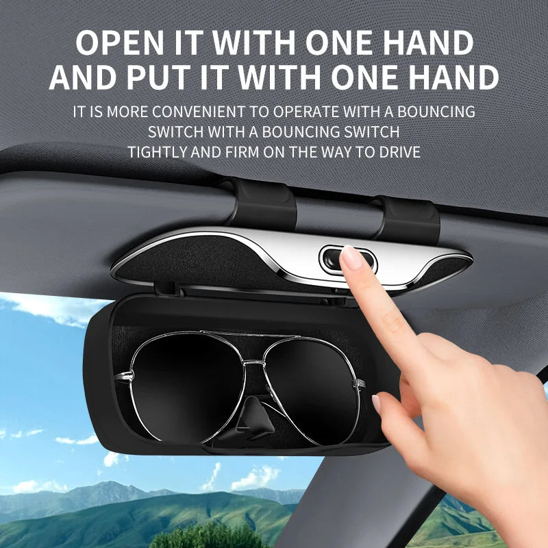 Audi Car Glasses Case - Sun Visor Eyewear Holder for Sunglasses Storage