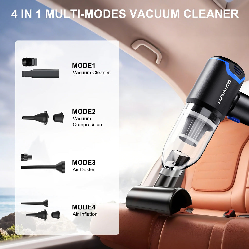 12000Pa Wireless Car Vacuum Cleaner — 4-in-1, 60000RPM
