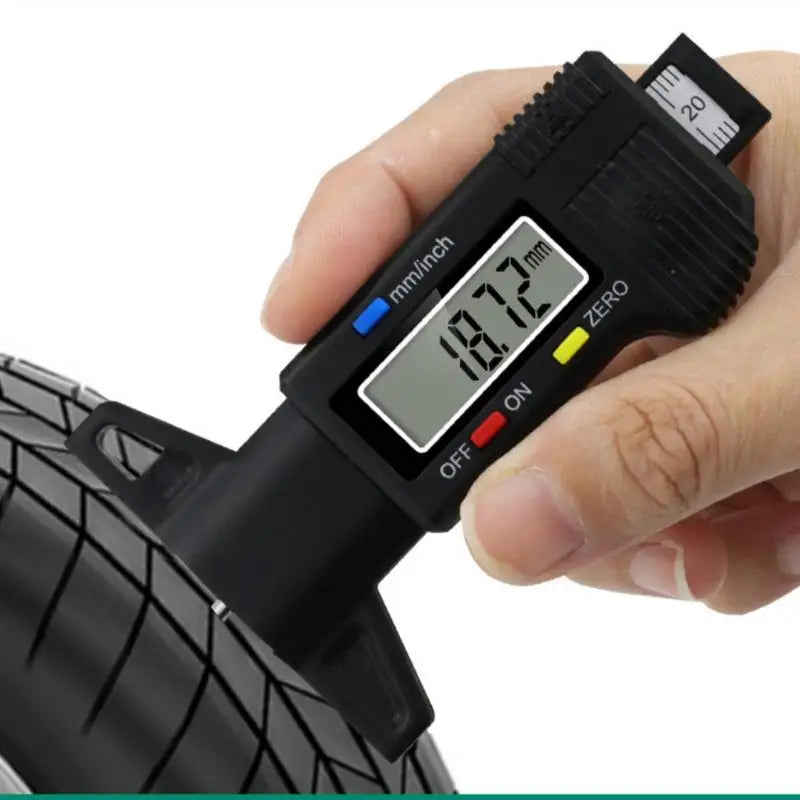 Digital Tire Tread Depth Gauge – LCD, 0.01mm Accuracy, mm/inch