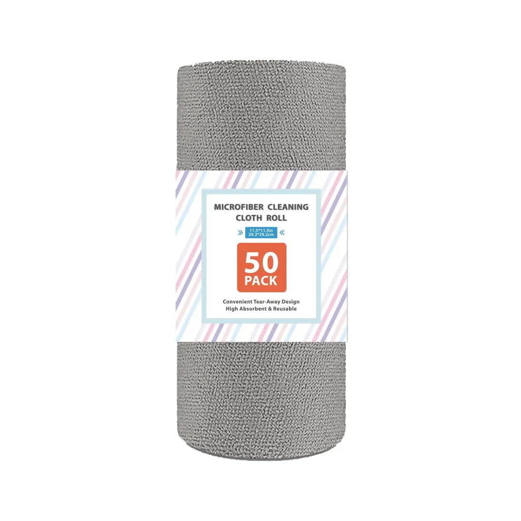 Mikrofaser-Geschirrtücher, 50 Stück/Set, wiederverwendbare, abreißbare Mikrofasertücher für Küche, Haushalt und Garage