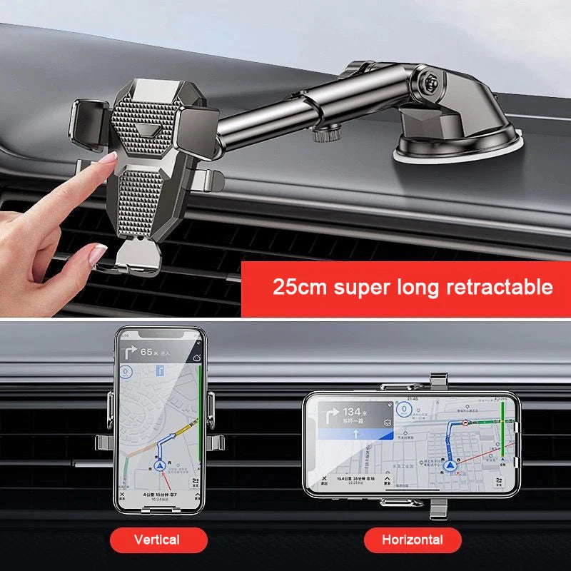 Support universel à ventouse pour téléphone de voiture 2026 - Fixation à 360° sur pare-brise et tableau de bord - Compatible avec les smartphones de 4 à 7 pouces
