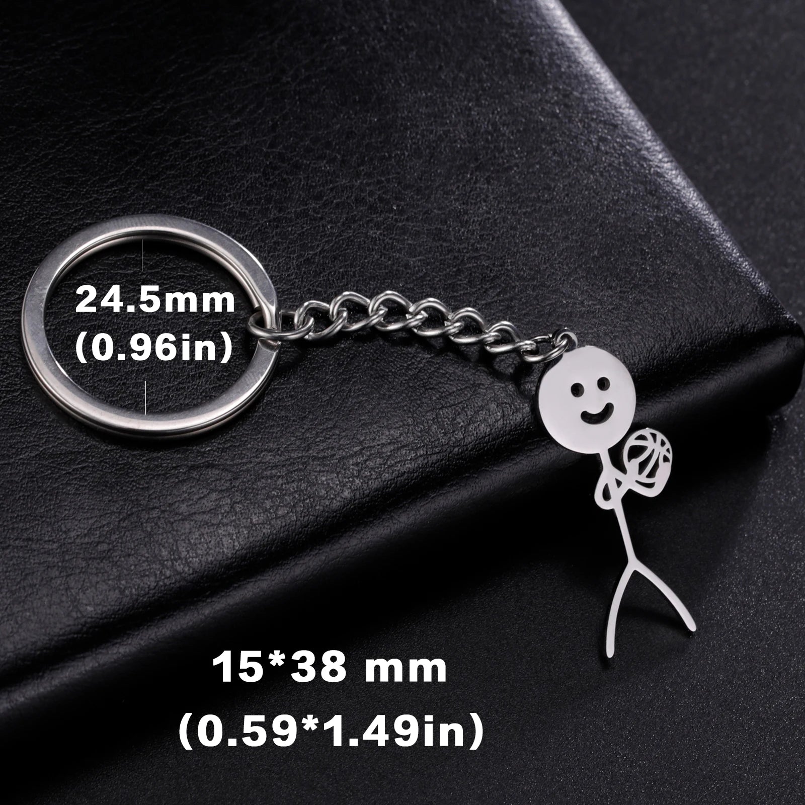 Porte-clés Teamer Funny Middle Finger Stickman 2026, pendentif tendance mignon pour sac d'école et clés de voiture, cadeau pour couple