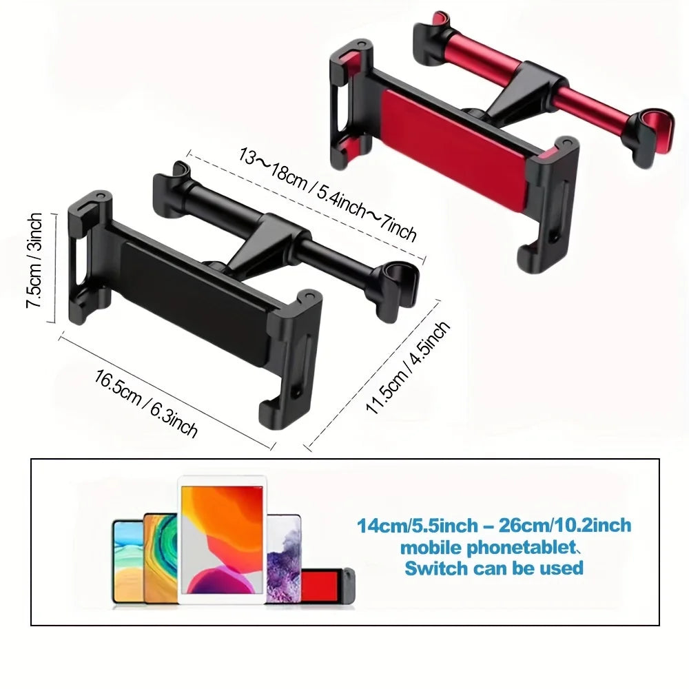 Universal Car Tablet & Phone Holder – Headrest Mount 4–13"