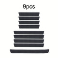 9-Piece Carbon Fiber Door Sill Protectors - Premium Vinyl Wrap Stickers for Maximum Protection