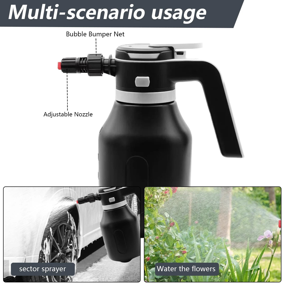2L Portable Electric Pressure Washer with Foam Cannon