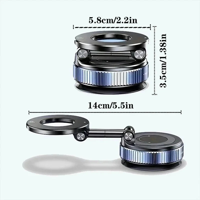 Vacuum Magnetic Car Phone Holder 360°