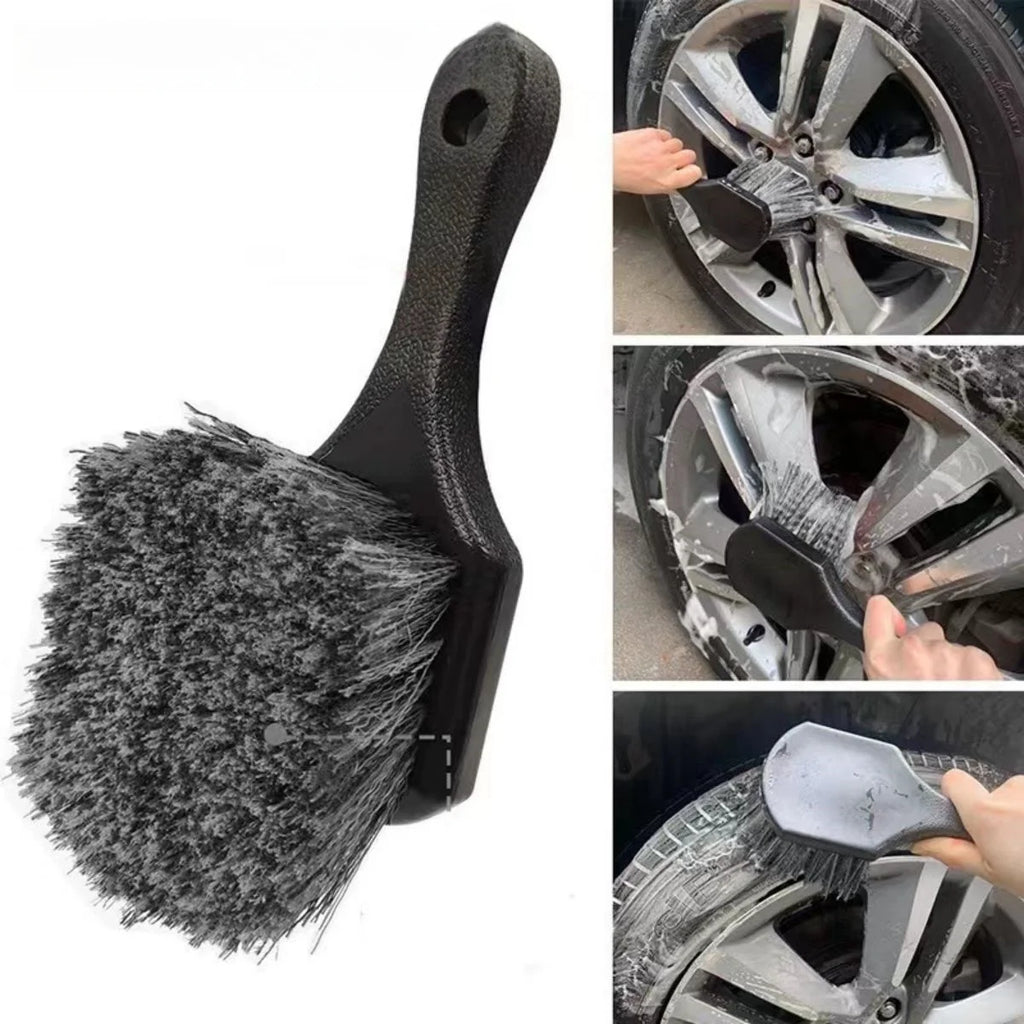 Car Wheel Cleaning Brush Detail Brush Short Handle Tire Rim Washing Brush Vehicles Cleaning Maintain Accessories Set For Auto In