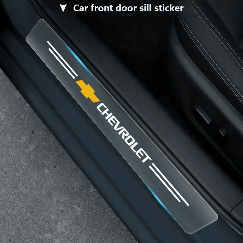 Car Stickers Door Edge Protector Car Door Sill Sticker Anti Scratch For Chevrolet Silverado Impala Malibu Equinox Cruze Camaro