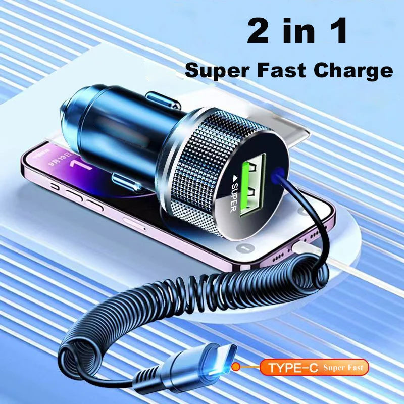 EDEBA metal-style USB car charger for 12V vehicle socket