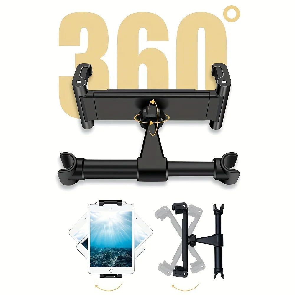 Universal Car Tablet & Phone Holder – Headrest Mount 4–13"