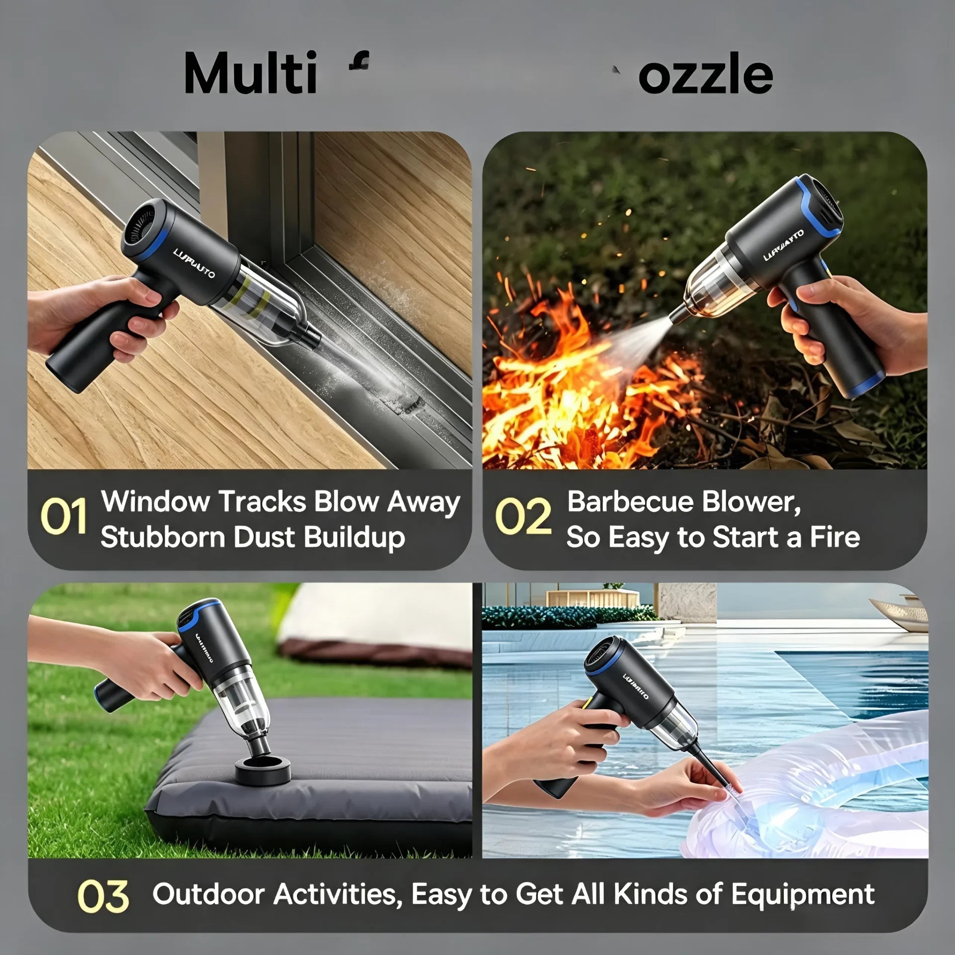 12000Pa Wireless Car Vacuum Cleaner — 4-in-1, 60000RPM