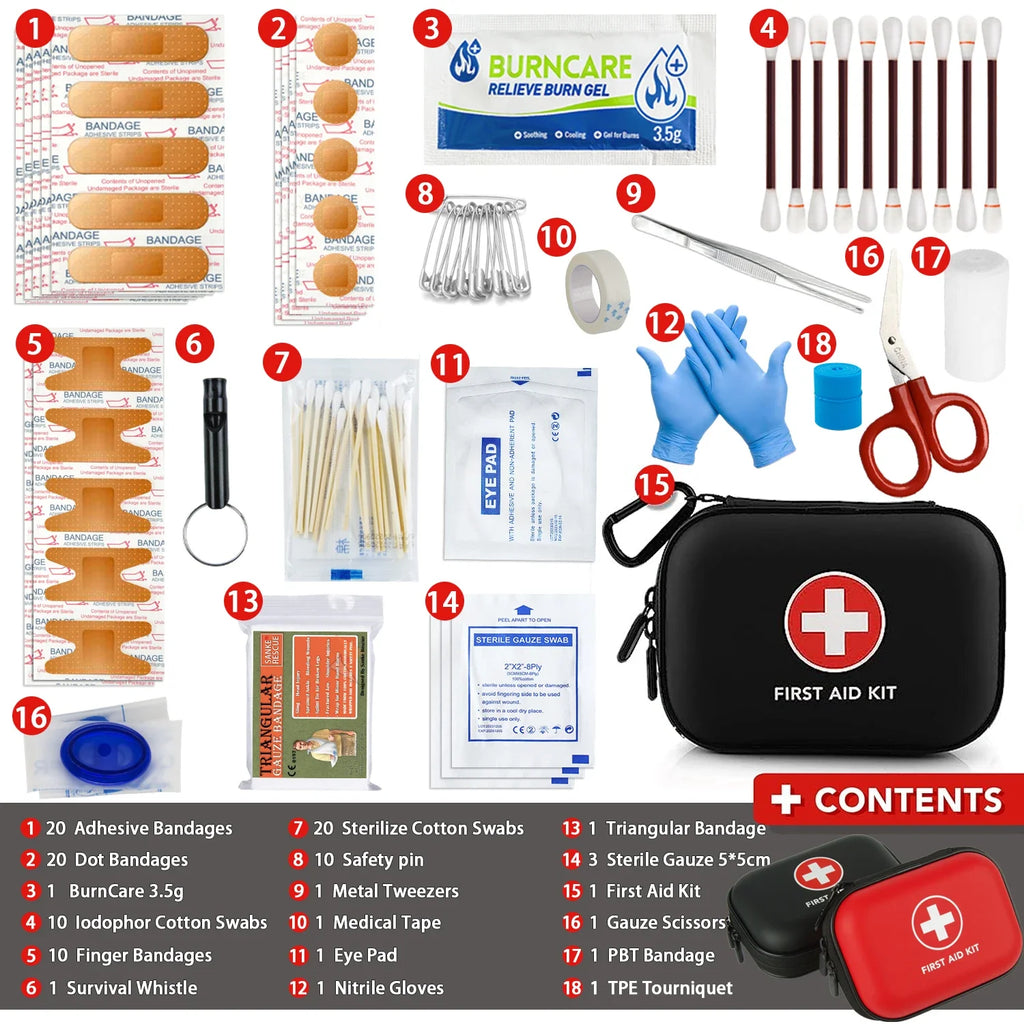 Portable First Aid Kit for Car, Home & Camping