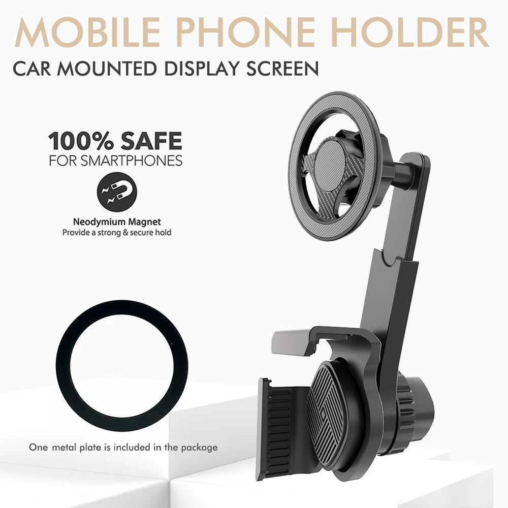 Magnetic Phone Holder for Built-In Car Display — 360°