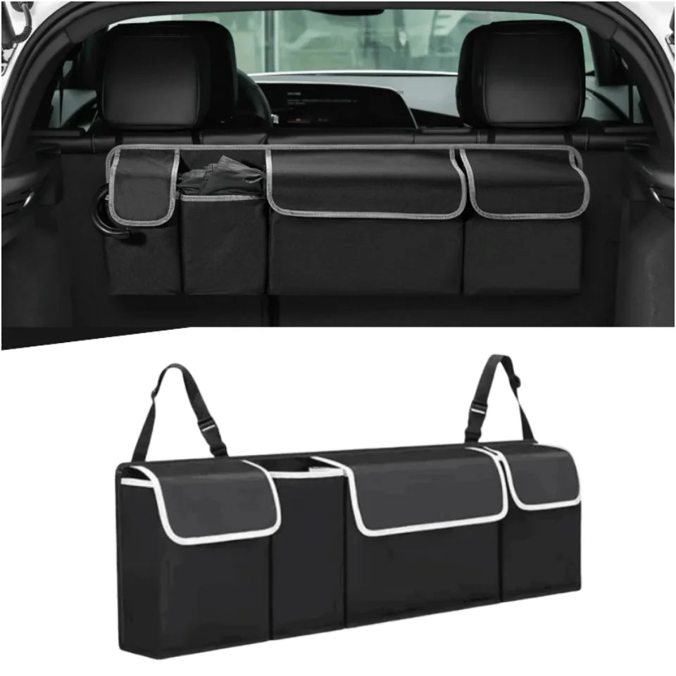 Car Trunk & Backseat Organizer Bag — 90cm Oxford, 4 Pockets, Universal Fit
