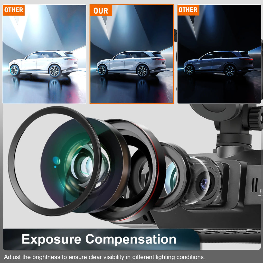 4-Channel Car Dash Cam with Night Vision