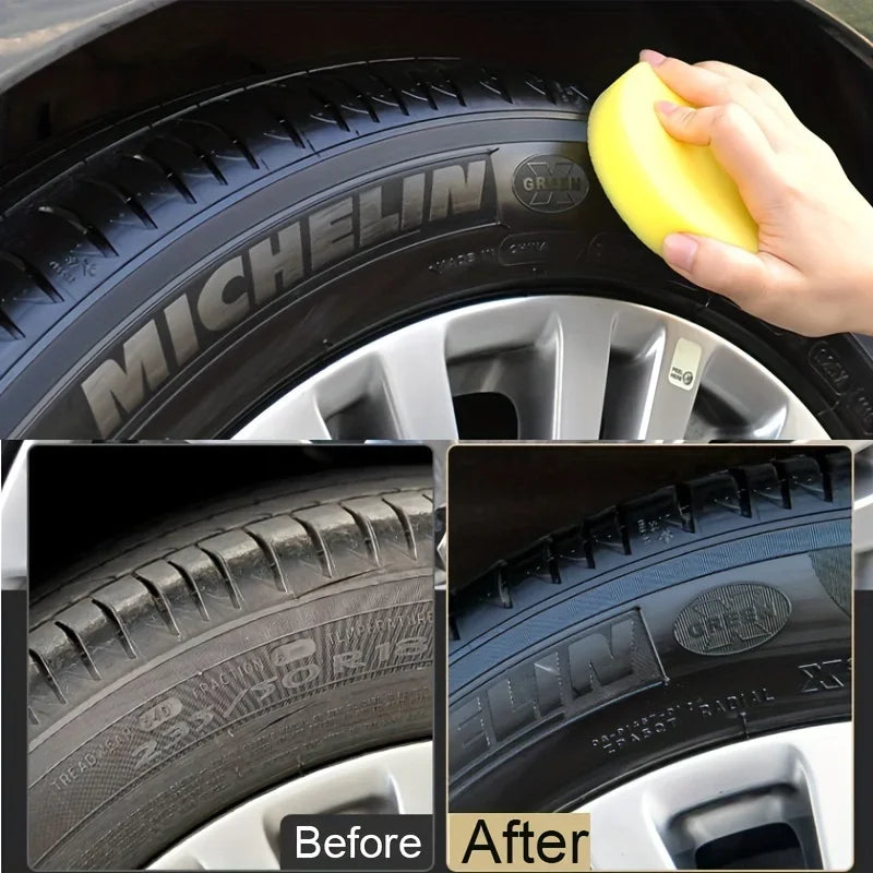 Black Shiny Tire Wax - Long-Lasting Protection & Shine for All Tire Types