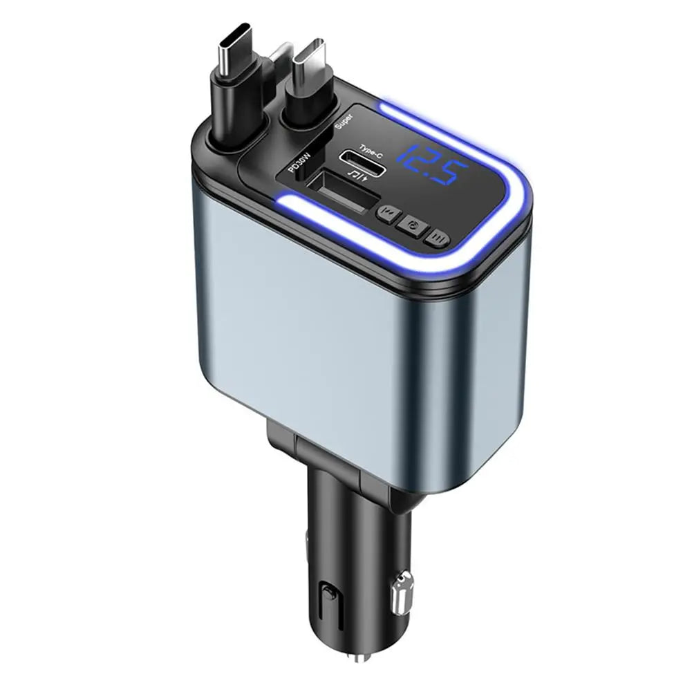 Black retractable in-car charger additional product image
