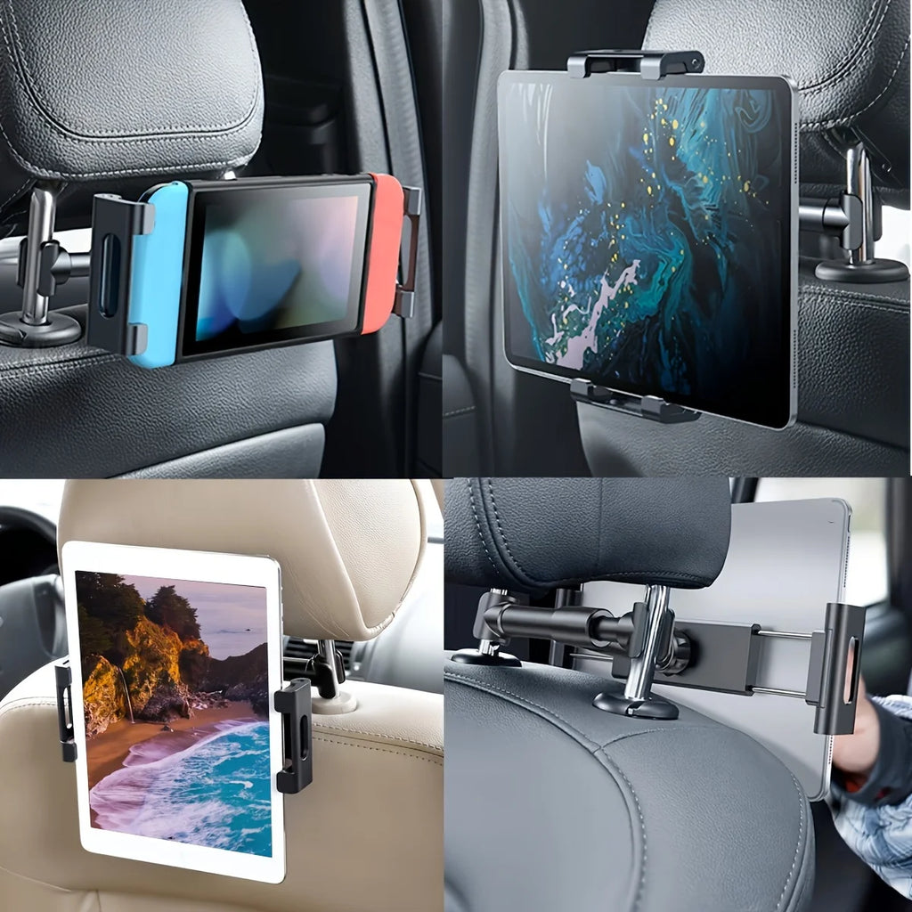 Universal Car Tablet & Phone Holder – Headrest Mount 4–13"